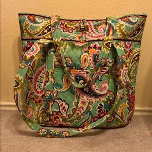 Large Multicolored Vera Bradley Tote Bag